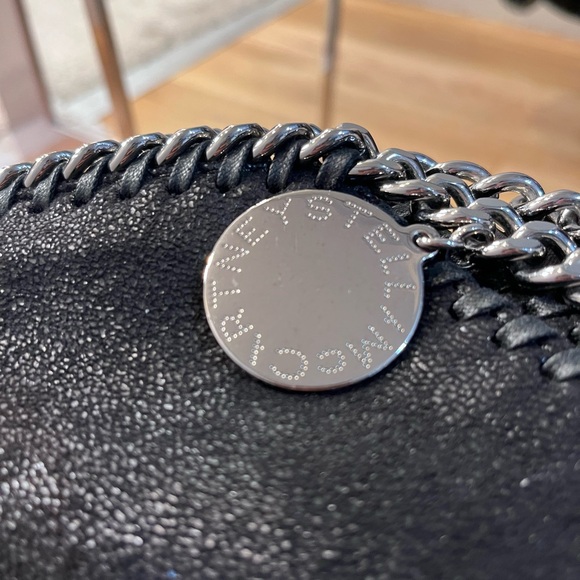 Stella McCartney Black Vegan Leather Falabella Handbag With Silver Hardware - Picture 5 of 9